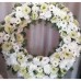 Coroana funerara flori albe